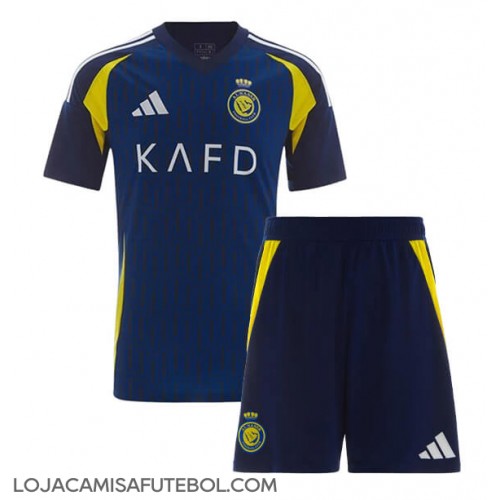 Camisa de Futebol Al-Nassr Equipamento Secundário Infantil 2024-25 Manga Curta (+ Calças curtas)